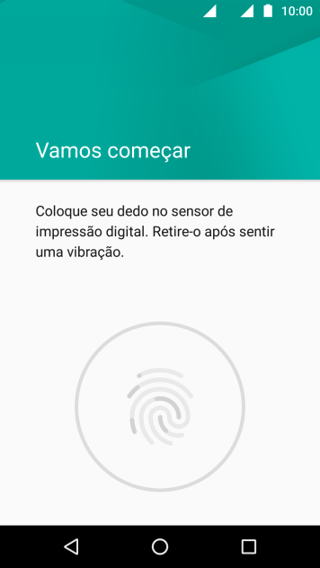 Siga as instruções na tela para configurar o código de bloqueio do celular com impressão digital. Siga as instruções na tela para configurar o código de bloqueio do celular com impressão digital.
