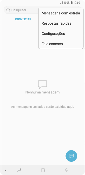 Pressione Configurações. Pressione Configurações.