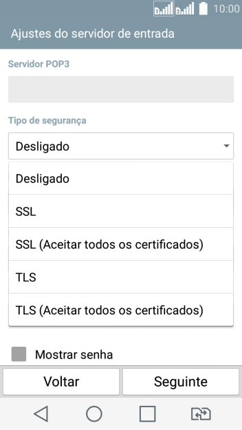 Pressione Desligado para ativar ou desativar a função. Pressione Desligado para ativar ou desativar a função.