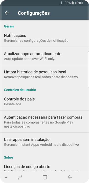Pressione Atualizar apps automaticamente. Pressione Atualizar apps automaticamente.