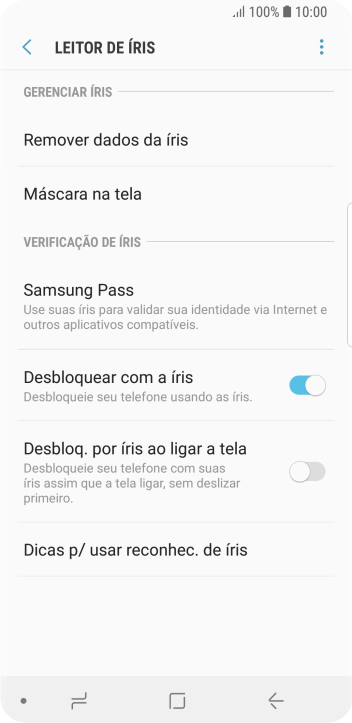 Pressione a tecla de voltar. Pressione a tecla de voltar.