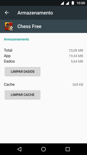 Pressione LIMPAR CACHE. Pressione LIMPAR CACHE.