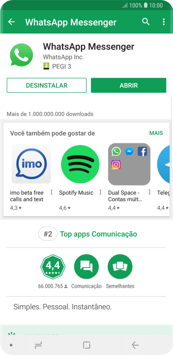 Pressione a tecla de início para finalizar e voltar à tela inicial. Pressione a tecla de início para finalizar e voltar à tela inicial.