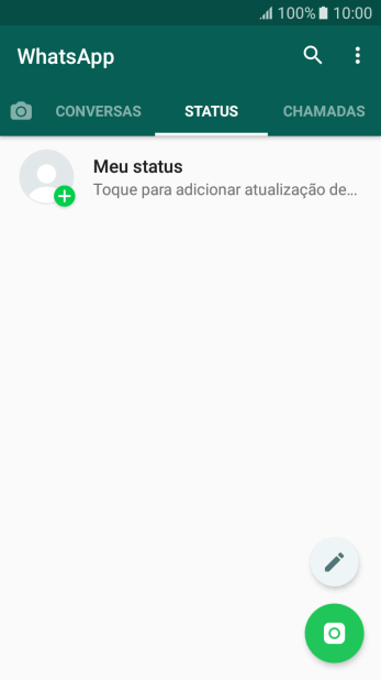 Pressione Meu status. Pressione Meu status.