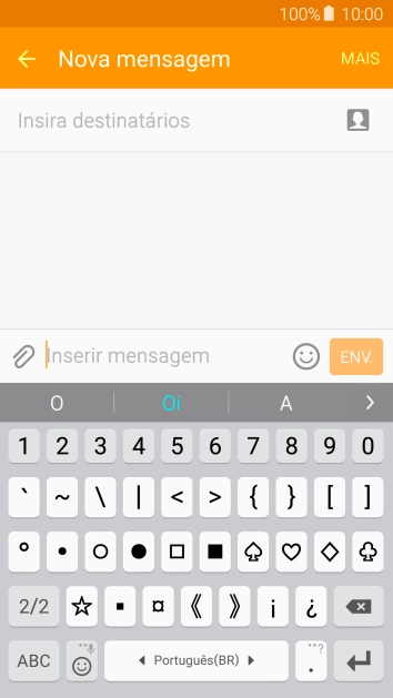 Pressione ABC para retornar à digitação. Pressione ABC para retornar à digitação.
