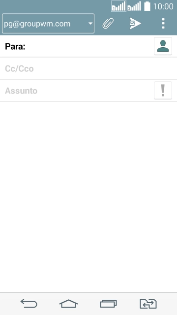 Pressione Para:, e digite as primeiras letras do destinatário. Pressione Para:, e digite as primeiras letras do destinatário.