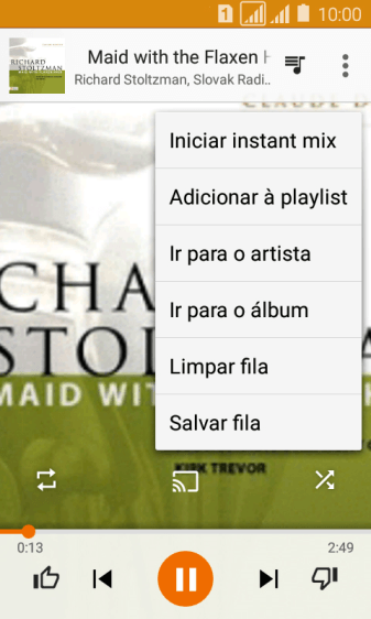 Pressione Adicionar à playlist, e digite o nome do ponto de acesso do Wi-Fi. Pressione Adicionar à playlist, e digite o nome do ponto de acesso do Wi-Fi.