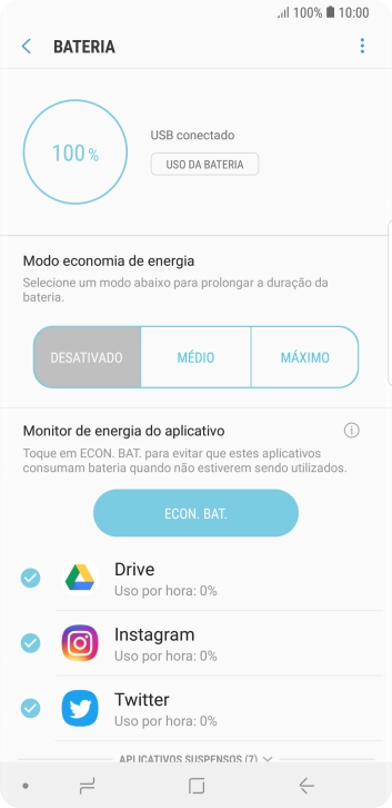 Pressione a configuração desejada. Pressione a configuração desejada.