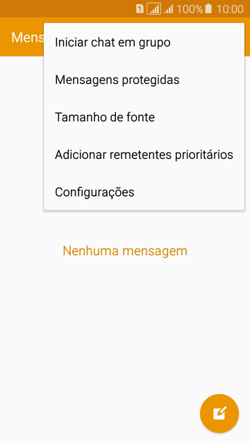 Pressione Configurações. Pressione Configurações.