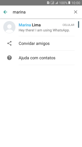 Pressione o contato desejado. Pressione o contato desejado.