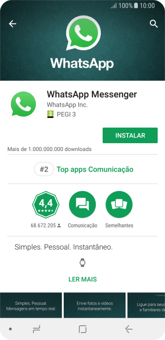 Pressione INSTALAR, e siga as indicações da tela para instalar o app. Pressione INSTALAR, e siga as indicações da tela para instalar o app.