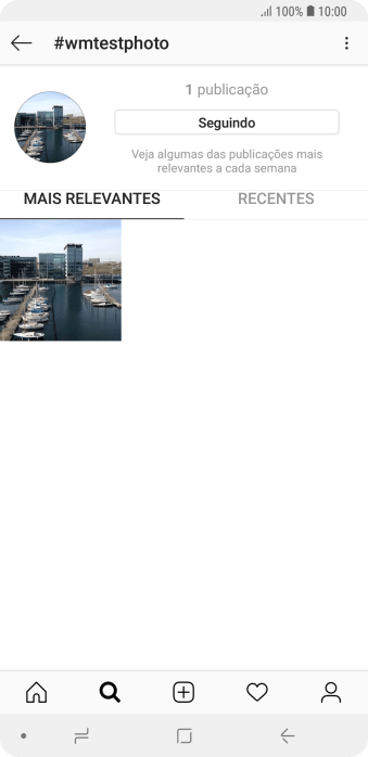 Pressione o ícone de novo post. Pressione o ícone de novo post.