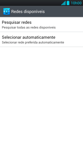 Se você quiser selecionar a rede automaticamente, deve pressionar Selecionar automaticamente. Se você quiser selecionar a rede automaticamente, deve pressionar Selecionar automaticamente.