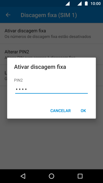 Digite o código PIN2, e pressione OK. Digite o código PIN2, e pressione OK.