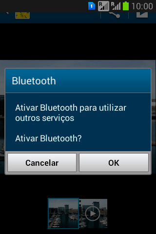 Se o Bluetooth estiver desativado, você deve pressionar OK para ativá-lo. Se o Bluetooth estiver desativado, você deve pressionar OK para ativá-lo.