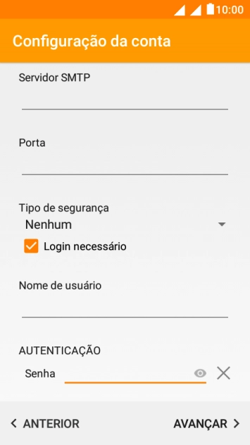 Pressione AVANÇAR. Pressione AVANÇAR.