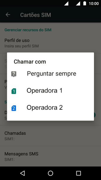 Pressione a configuração desejada. Pressione a configuração desejada.