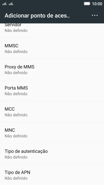 Pressione Tipo de APN. Pressione Tipo de APN.