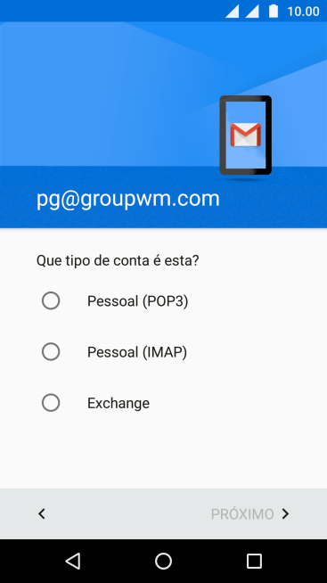 Pressione Pessoal (IMAP). Pressione Pessoal (IMAP).