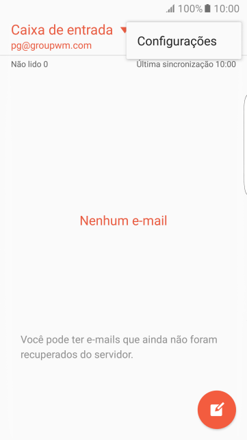 Pressione Configurações. Pressione Configurações.