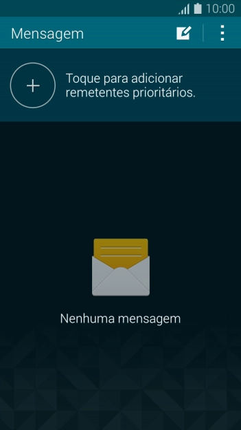 Pressione o ícone de nova mensagem. Pressione o ícone de nova mensagem.