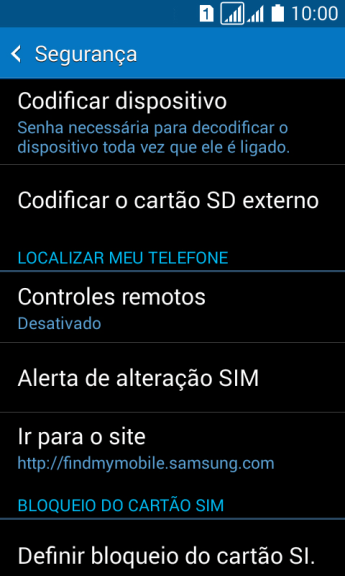 Pressione Definir bloqueio do cartão SI.. Pressione Definir bloqueio do cartão SI..