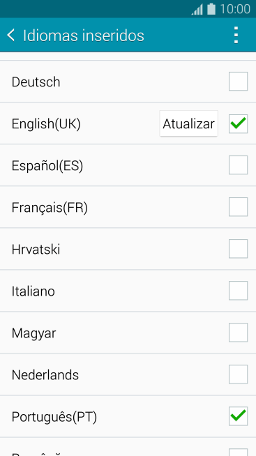 Pressione a tecla de voltar. Pressione a tecla de voltar.