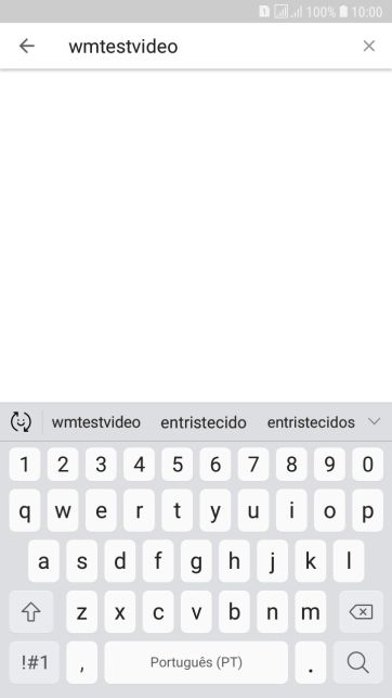 Digite a palavra de busca desejada, e pressione o ícone de busca. Digite a palavra de busca desejada, e pressione o ícone de busca.