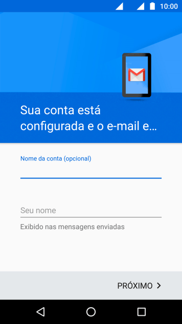 Pressione Seu nome, e digite o nome de remetente desejado. Pressione Seu nome, e digite o nome de remetente desejado.