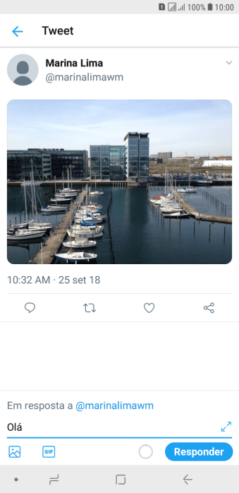 Escreva a resposta desejada, e pressione Responder. Escreva a resposta desejada, e pressione Responder.