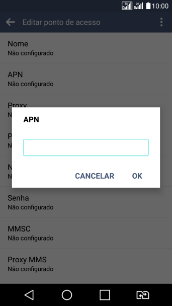 Digite mms.tim.br e pressione OK. Digite mms.tim.br e pressione OK.