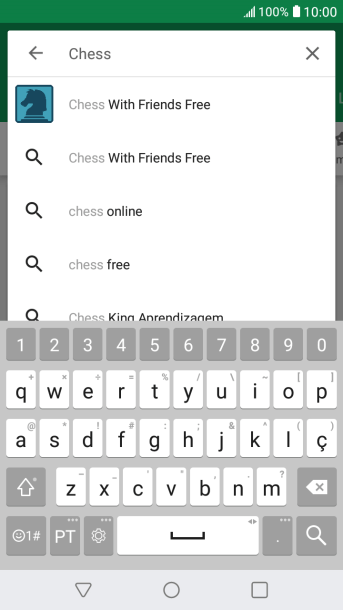 Insira o nome ou assunto do app desejado, e pressione o ícone de busca. Insira o nome ou assunto do app desejado, e pressione o ícone de busca.