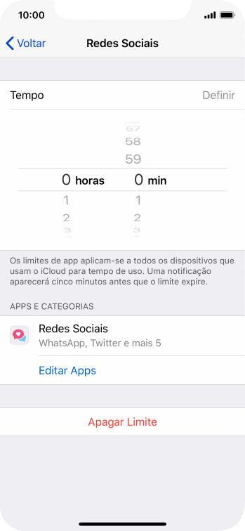 Como configurar o limite desejado para o uso da categoria escolhida. Como configurar o limite desejado para o uso da categoria escolhida.