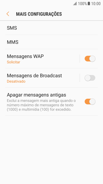 Pressione SMS. Pressione SMS.
