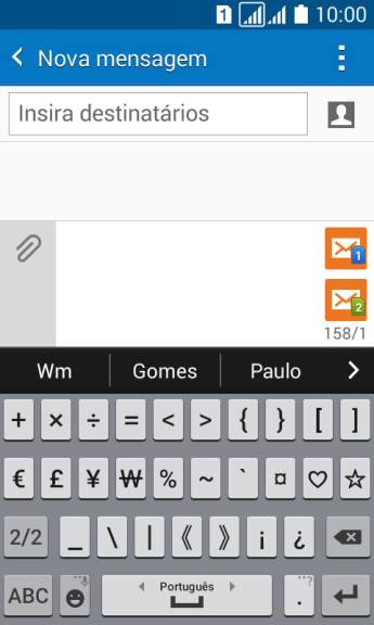 Pressione ABC para retornar à digitação. Pressione ABC para retornar à digitação.