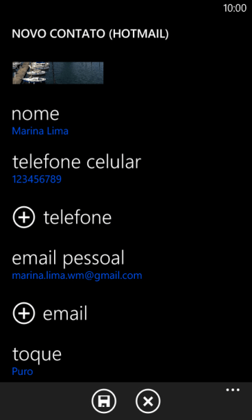 Pressione o ícone de salvar. Pressione o ícone de salvar.