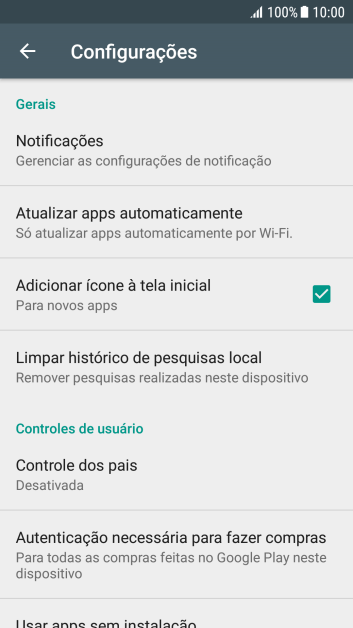 Pressione Atualizar apps automaticamente. Pressione Atualizar apps automaticamente.