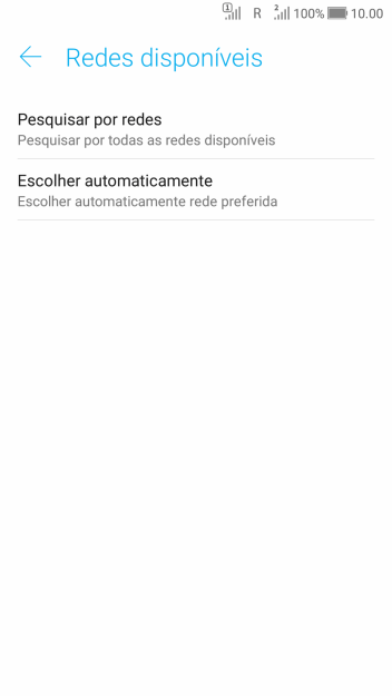 Se você quiser selecionar a rede automaticamente, deve pressionar Escolher automaticamente. Se você quiser selecionar a rede automaticamente, deve pressionar Escolher automaticamente.