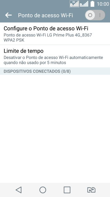 Pressione Configure o Ponto de acesso Wi-Fi. Pressione Configure o Ponto de acesso Wi-Fi.