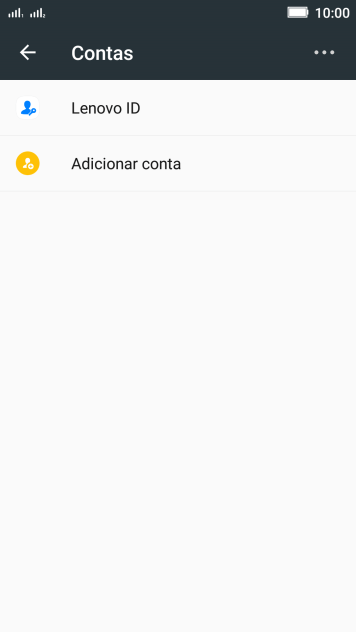 Pressione Adicionar conta. Pressione Adicionar conta.