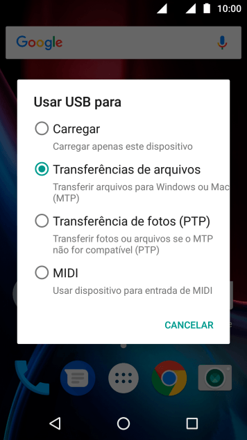 Pressione Transferências de arquivos. Pressione Transferências de arquivos.