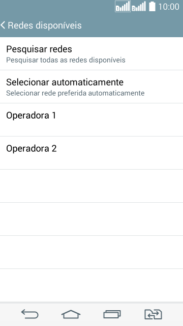 Se você quiser selecionar a rede automaticamente, deve pressionar Selecionar automaticamente. Se você quiser selecionar a rede automaticamente, deve pressionar Selecionar automaticamente.