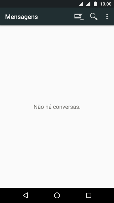 Pressione o ícone de nova mensagem. Pressione o ícone de nova mensagem.