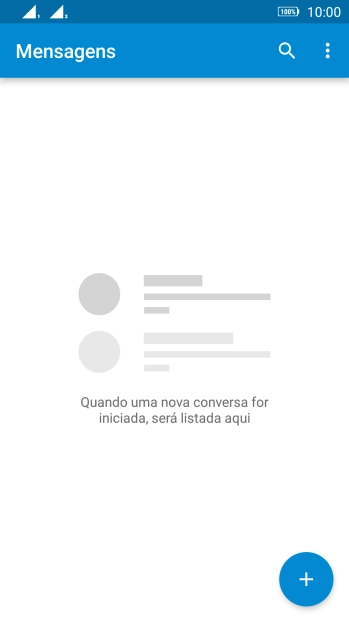 Pressione o ícone de nova mensagem. Pressione o ícone de nova mensagem.