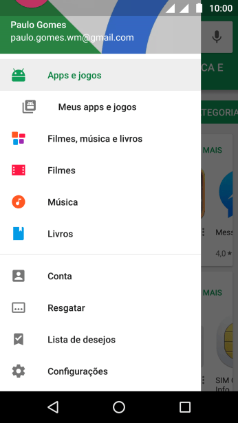 Pressione Configurações. Pressione Configurações.