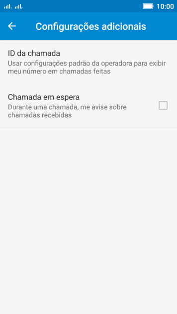 Pressione Chamada em espera para ativar ou desativar a função. Pressione Chamada em espera para ativar ou desativar a função.