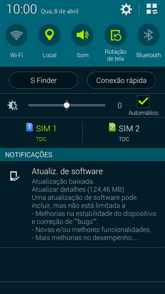 Pressione o ícone de configurações. Pressione o ícone de configurações.