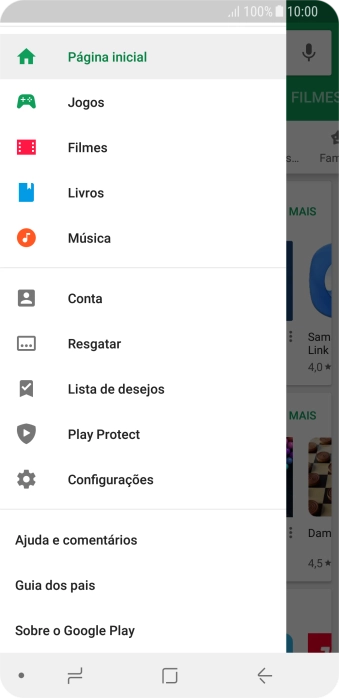 Pressione Configurações. Pressione Configurações.