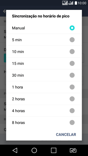 Pressione a configuração desejada. Pressione a configuração desejada.