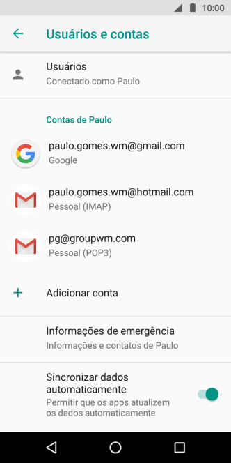 Pressione o indicador ao lado de Pressione o indicador ao lado de
